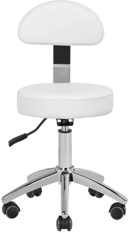Activeshop Kosmetologinė pedikiūro meistro kėdutė 304P balta