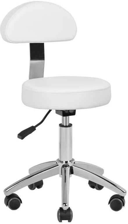 Activeshop Kosmetologinė pedikiūro meistro kėdutė 304P balta