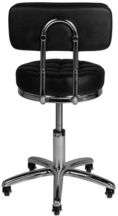 Activeshop Kosmetologinė meistro kėdutė STOOL BEAUTY BACKREST AM-877 Juodas