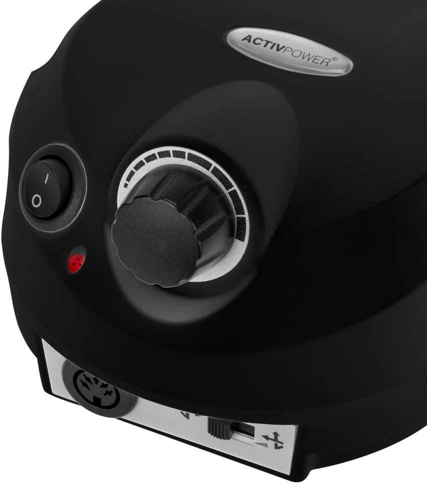 Nagų freza manikiūrui ir pedikiūrui Activeshop Activ Power J202 65W, Juoda