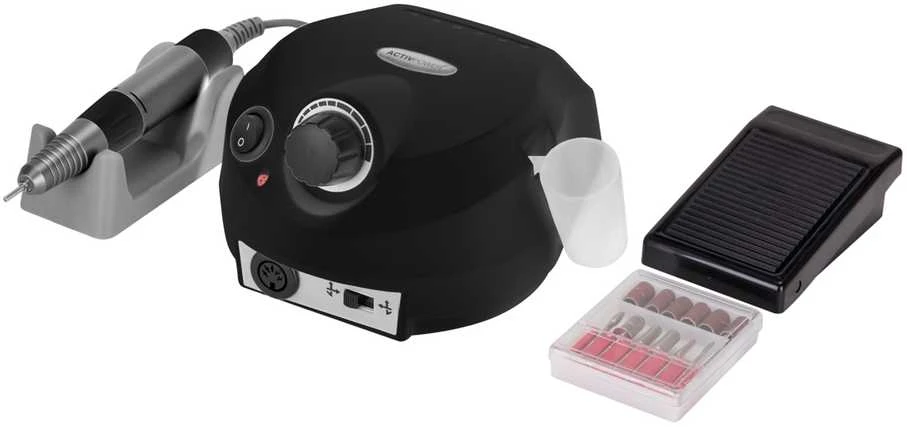 Nagų freza manikiūrui ir pedikiūrui Activeshop Activ Power J202 65W, Juoda