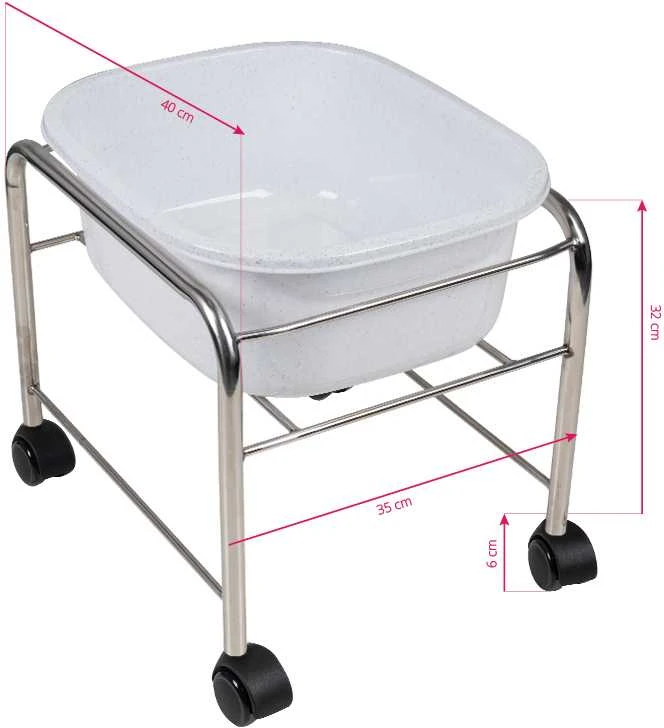 Activeshop Pedikiūro vonelė PEDICURE TRAY CHROME