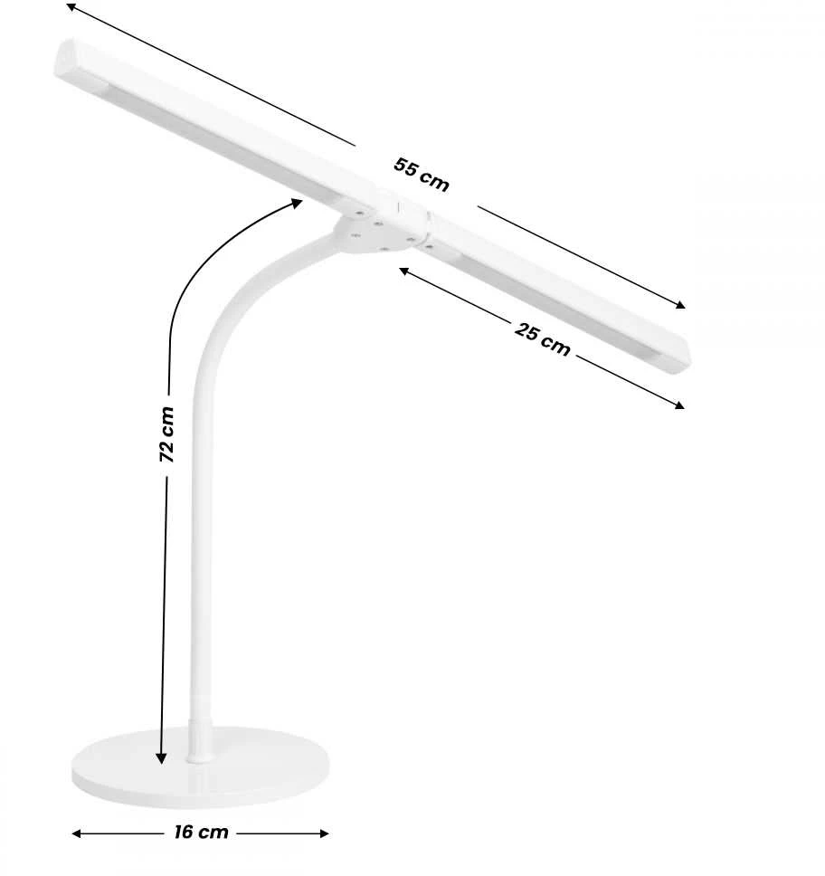 Kosmetologinis stalinis šviestuvas ActiveShop Glow Dual 6019, baltas