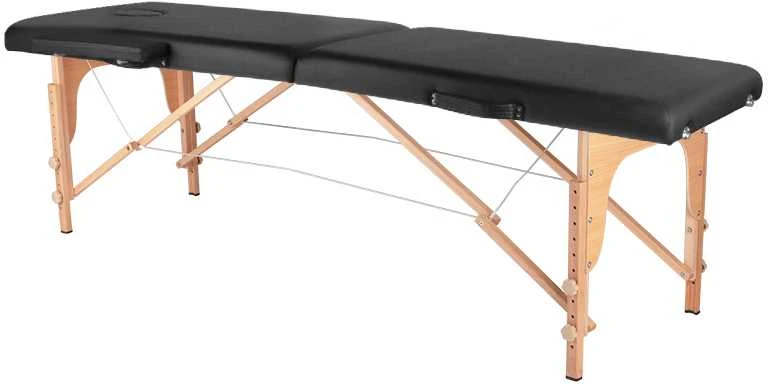 Activeshop Sulankstomas masažo stalas Wood Comfort, juodas