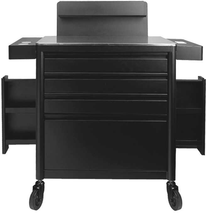 Activeshop Kosmetologinis vežimėlis TATTOO PRO INK 701 Juodas