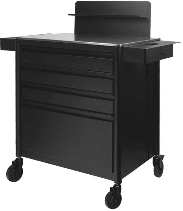 Activeshop Kosmetologinis vežimėlis TATTOO PRO INK 701 Juodas