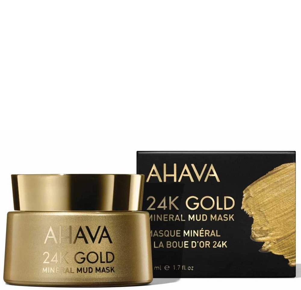 AHAVA 24K Gold Mineral Mud Mask aukso mineralinė purvo kaukė, 50 ml