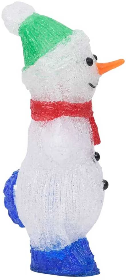 Akrilinė kalėdinė LED dekoracija sniego senis, 30cm