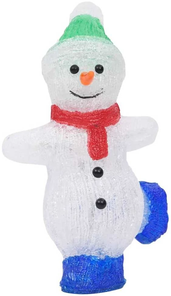 Akrilinė kalėdinė LED dekoracija sniego senis, 30cm