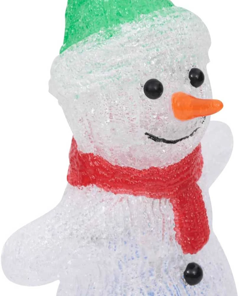 Akrilinė kalėdinė LED dekoracija sniego senis, 30cm
