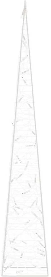Akrilinė LED dekoracija kūgis, mėlynos spalvos, 90cm