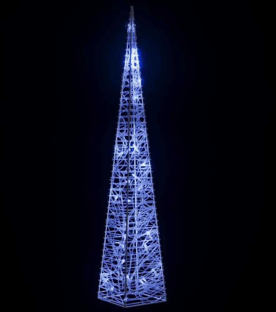 Akrilinė LED dekoracija kūgis, mėlynos spalvos, 60cm
