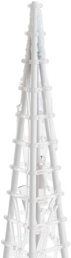 Akrilinė LED dekoracija kūgis, šaltos baltos spalvos, 90cm