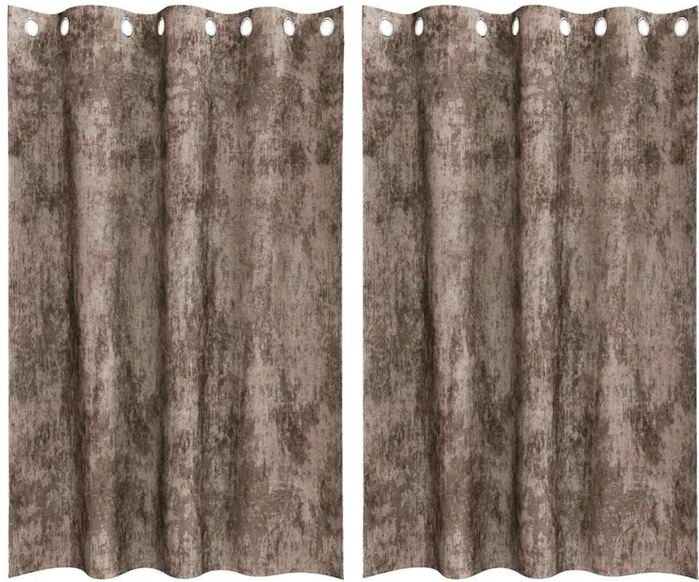 Aksominio tipo užuolaidos 2 vnt. Kapučino 175 x 140 cm Aksomas