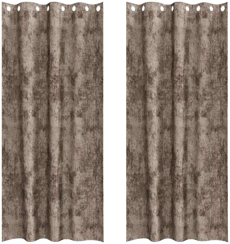 Aksominio tipo užuolaidos 2 vnt. Kapučino 225 x 140 cm Aksomas