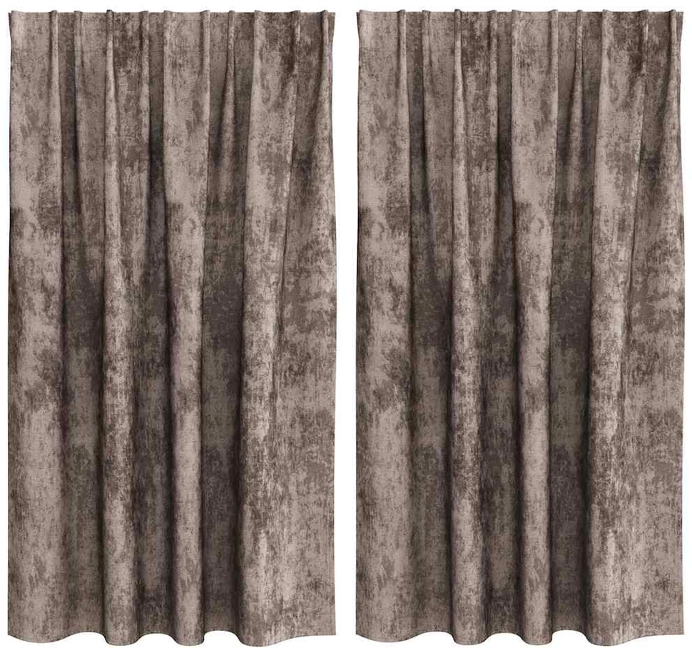 Aksominio tipo užuolaidos 2 vnt. Kapučino 140 x 140 cm Aksomas