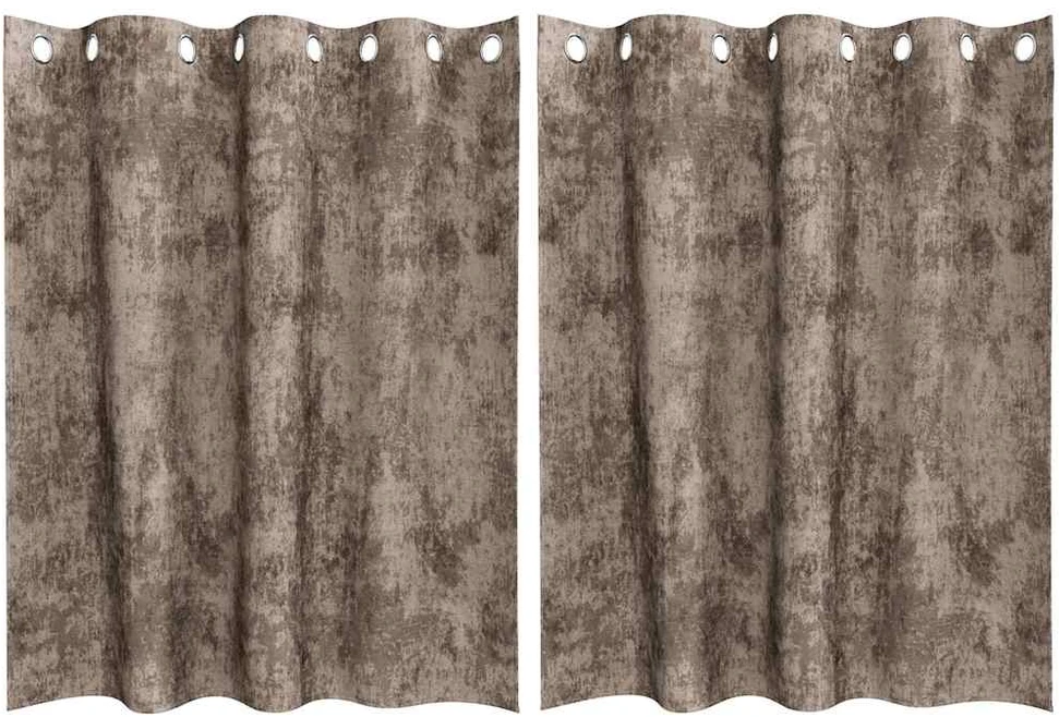 Aksominio tipo užuolaidos 2 vnt. Kapučino 140 x 140 cm Aksomas