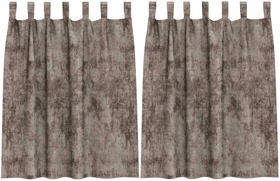 Aksominio tipo užuolaidos 2 vnt. Kapučino 140 x 140 cm Aksomas
