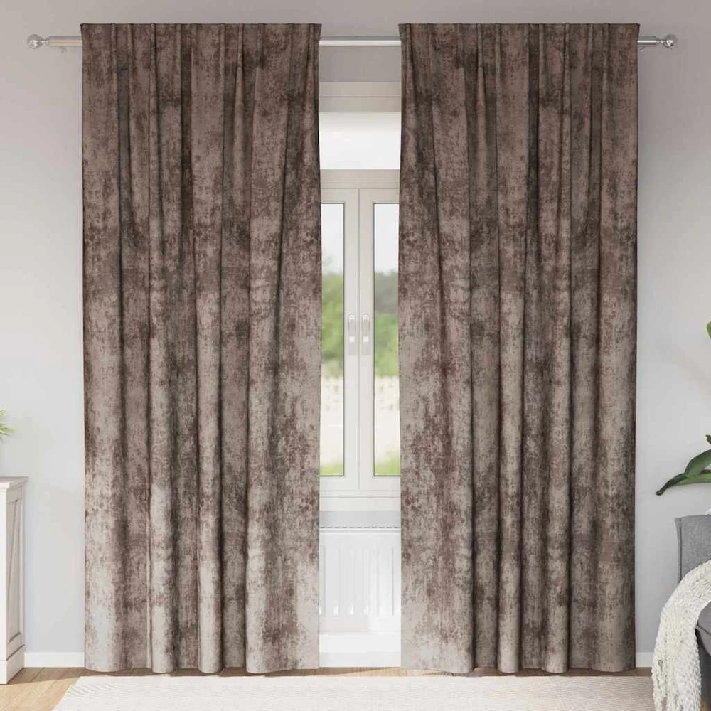 Aksominio tipo užuolaidos 2 vnt. Kapučino 260 x 140 cm Aksomas