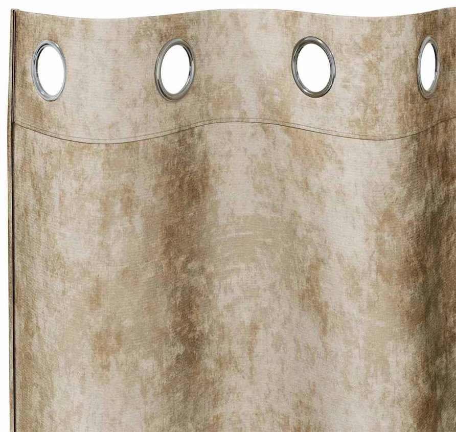 Aksominio tipo užuolaidos 2 vnt. Kreminė 140 x 140 cm Aksomas
