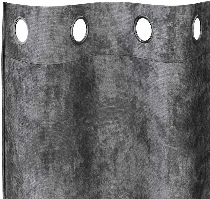 Aksominio tipo užuolaidos 2 vnt. Pilka 140 x 140 cm Aksomas
