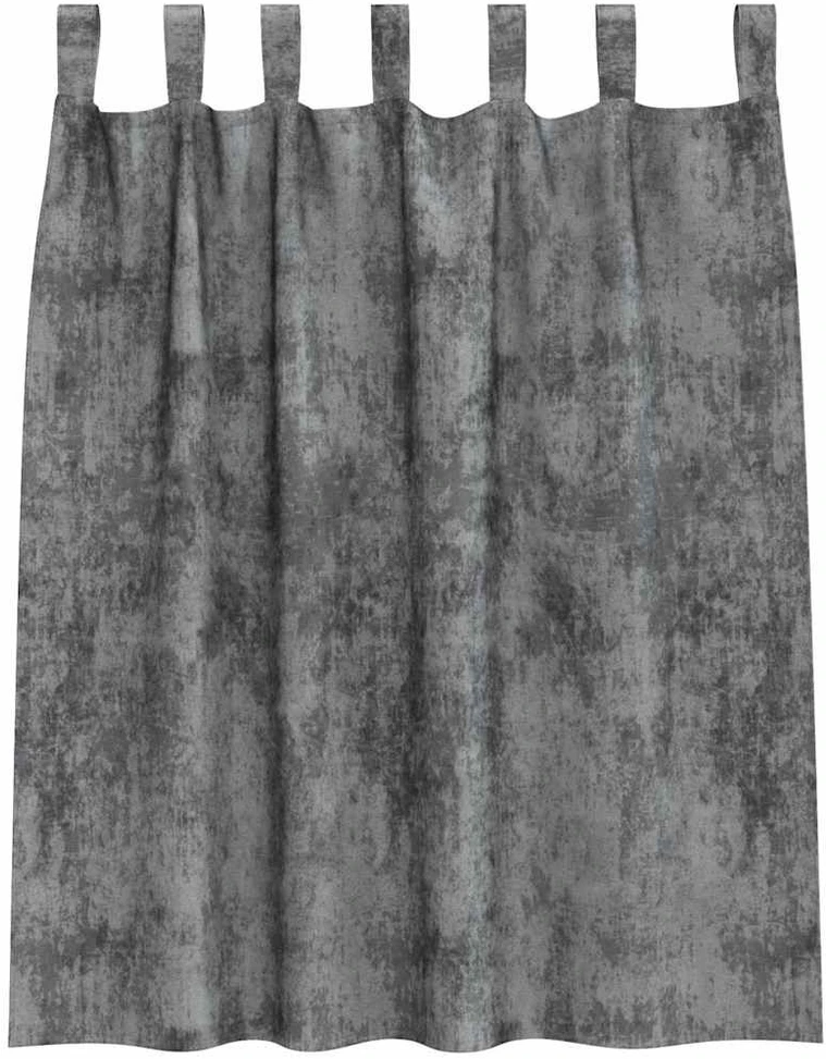 Aksominio tipo užuolaidos 2 vnt. Pilka 140 x 140 cm Aksomas