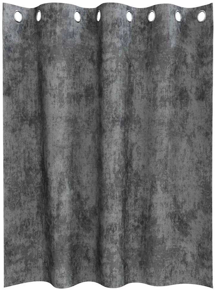 Aksominio tipo užuolaidos 2 vnt. Pilka 140 x 140 cm Aksomas