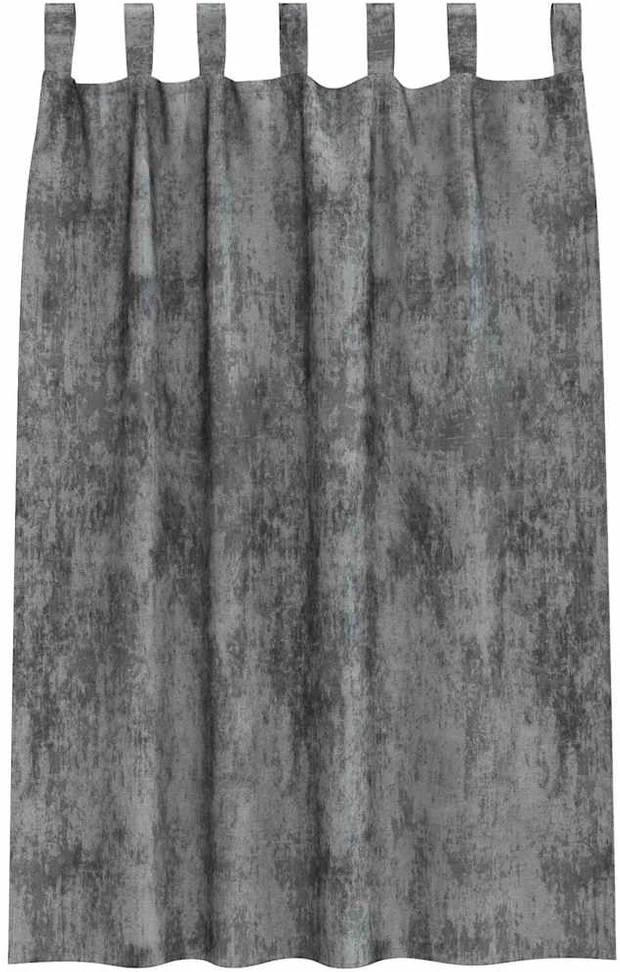 Aksominio tipo užuolaidos 2 vnt. Pilka 175 x 140 cm Aksomas
