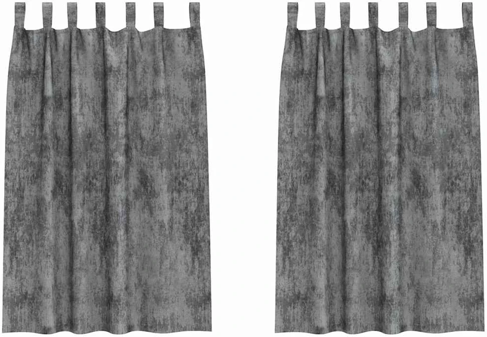 Aksominio tipo užuolaidos 2 vnt. Pilka 175 x 140 cm Aksomas
