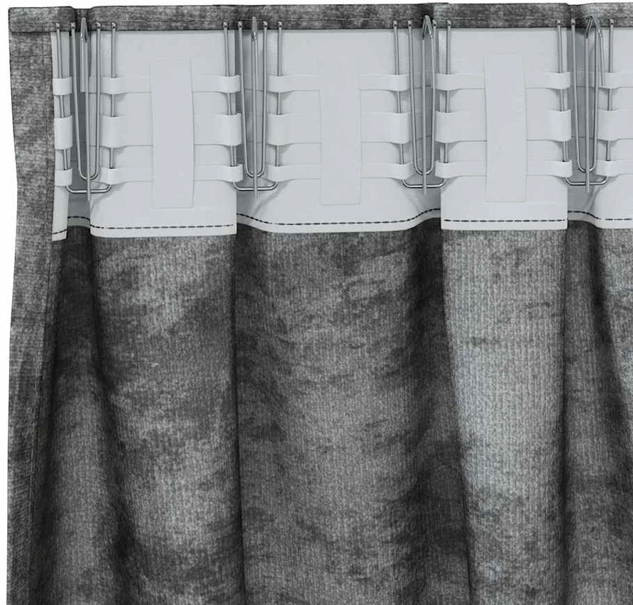 Aksominio tipo užuolaidos 2 vnt. Pilka 245 x 140 cm Aksomas