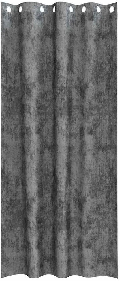 Aksominio tipo užuolaidos 2 vnt. Pilka 260 x 140 cm Aksomas