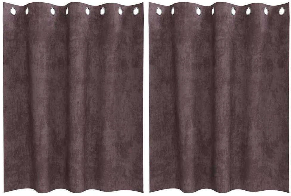 Aksominio tipo užuolaidos 2 vnt. Ruda 140 x 140 cm Aksomas