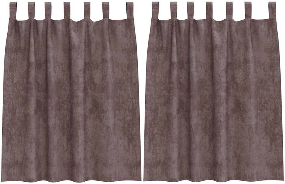 Aksominio tipo užuolaidos 2 vnt. Ruda 140 x 140 cm Aksomas