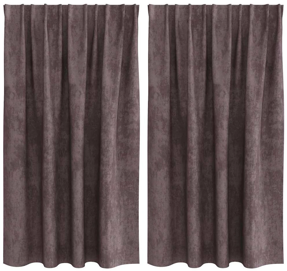 Aksominio tipo užuolaidos 2 vnt. Ruda 140 x 140 cm Aksomas
