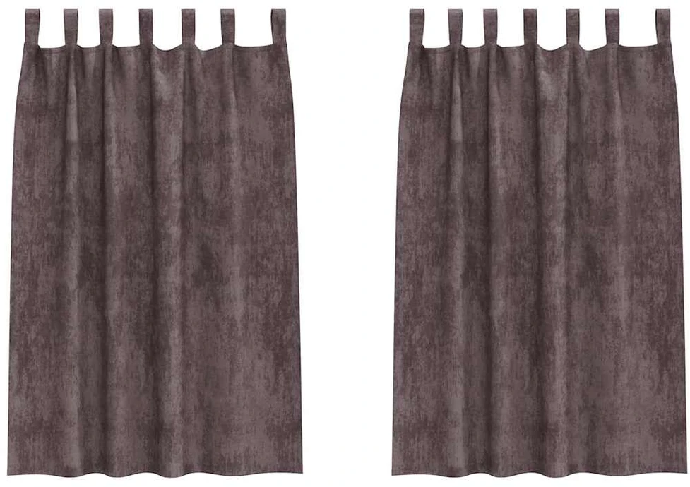 Aksominio tipo užuolaidos 2 vnt. Ruda 175 x 140 cm Aksomas