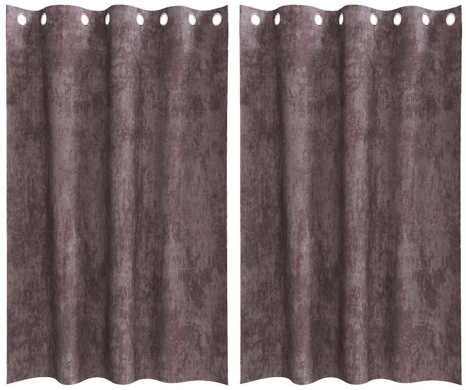 Aksominio tipo užuolaidos 2 vnt. Ruda 175 x 140 cm Aksomas