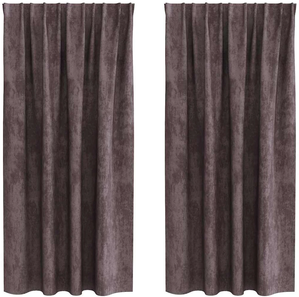 Aksominio tipo užuolaidos 2 vnt. Ruda 175 x 140 cm Aksomas
