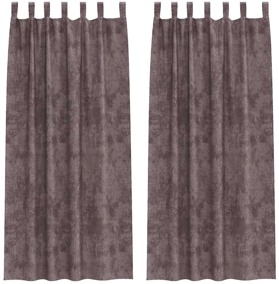 Aksominio tipo užuolaidos 2 vnt. Ruda 245 x 140 cm Aksomas