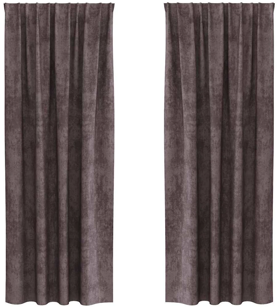 Aksominio tipo užuolaidos 2 vnt. Ruda 245 x 140 cm Aksomas
