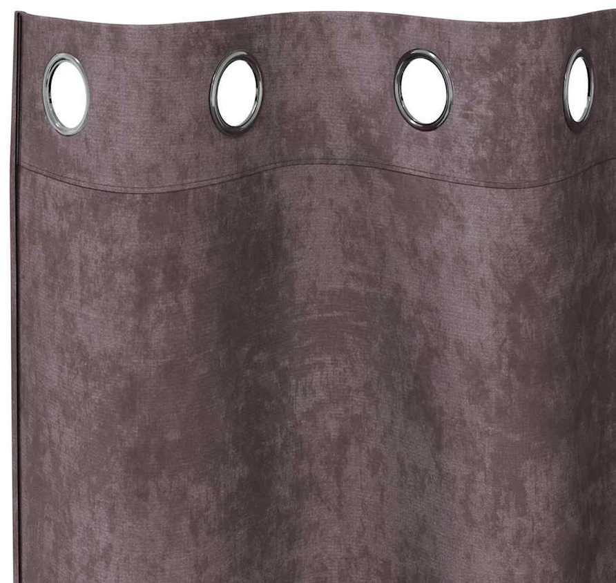 Aksominio tipo užuolaidos 2 vnt. Ruda 260 x 140 cm Aksomas