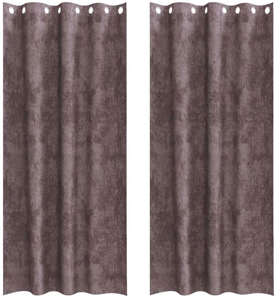 Aksominio tipo užuolaidos 2 vnt. Ruda 260 x 140 cm Aksomas