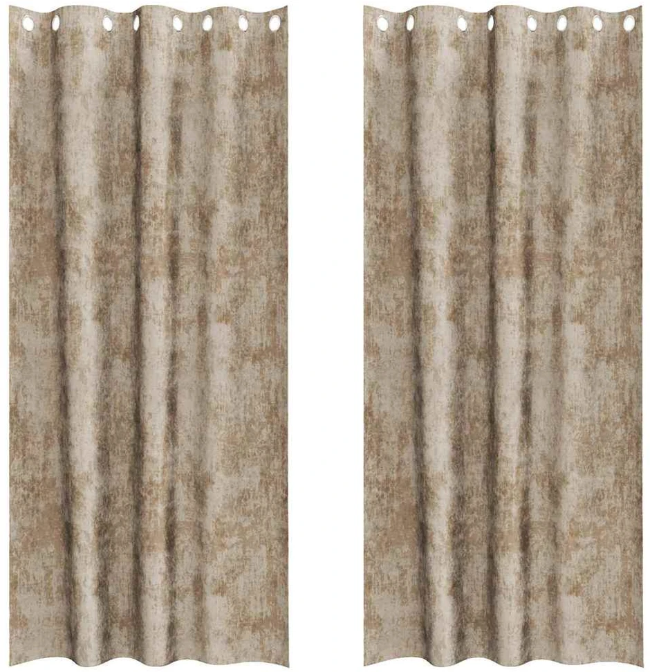 Aksominio tipo užuolaidos 2 vnt. šampano 260 x 140 cm Aksomas