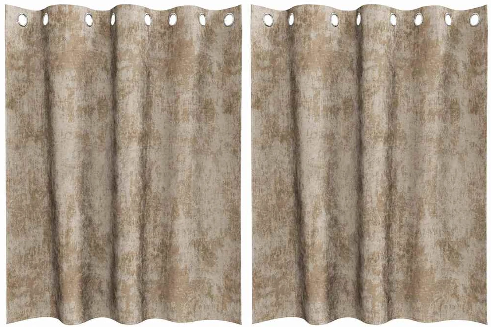 Aksominio tipo užuolaidos 2 vnt. šampano 140 x 140 cm Aksomas