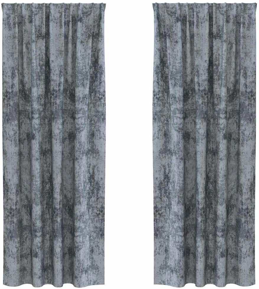Aksominio tipo užuolaidos 2 vnt. Sidabrinė Pilka 245 x 140 cm