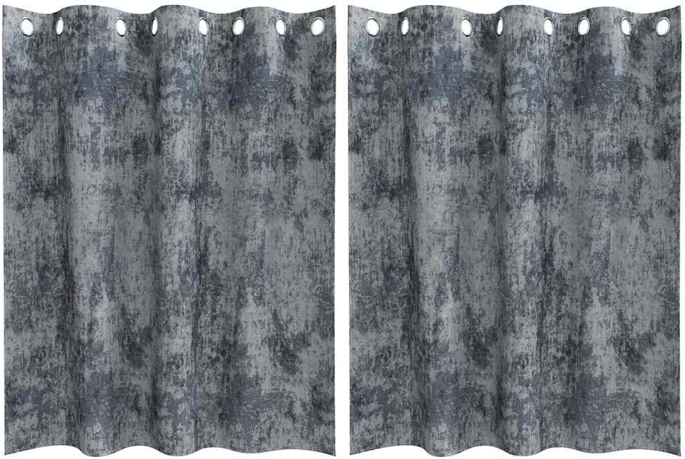 Aksominio tipo užuolaidos 2 vnt. Sidabrinė Pilka 140 x 140 cm
