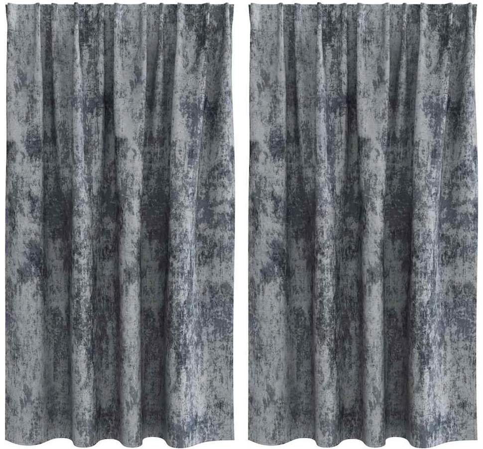 Aksominio tipo užuolaidos 2 vnt. Sidabrinė Pilka 140 x 140 cm