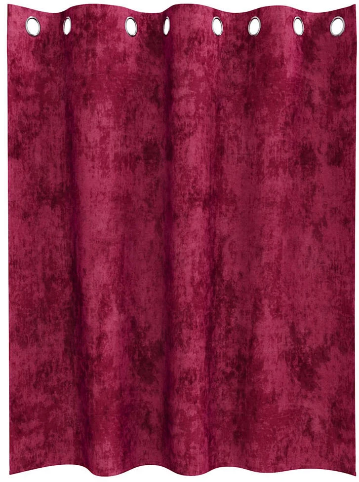 Aksominio tipo užuolaidos 2 vnt. Vyno raudona 140 x 140 cm