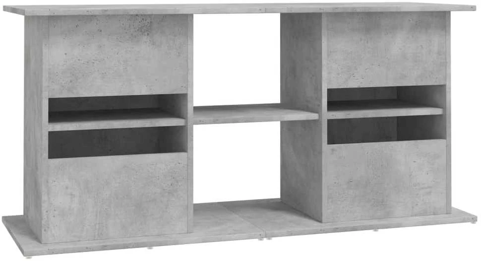 Akvariumo stovas, betono pilkas, 121x41x58cm, apdirbta mediena