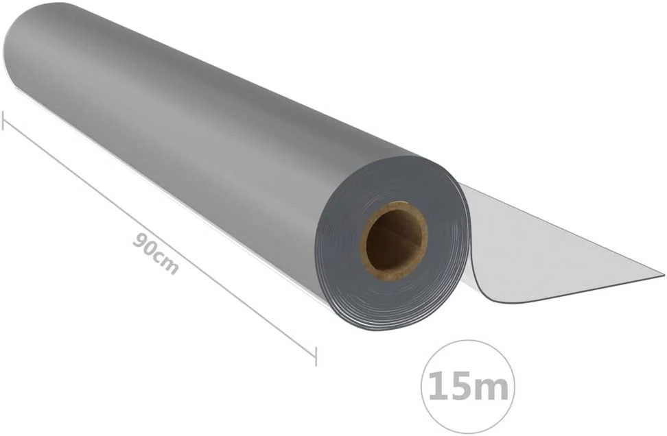 Apsauginės stalo plėvelės ritinys, matinis, 0,9x15m, PVC, 2mm
