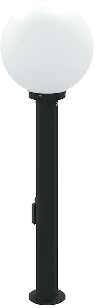Pakabinamas šviestuvas Apsauginis šviestuvas su jutikliu ir lizdu, 80 cm, juodas, IP44